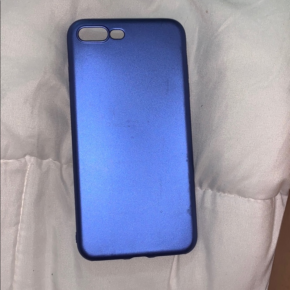 Blue Silicone IPhone 7+ case